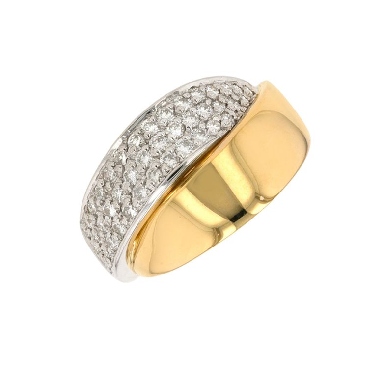 Bague diamants 0.82 carat 2 ors 9.49g Comme neuf -  reconditionné disponible sur Gemme Les Bijoux